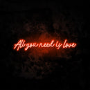 All you need is love 2 neon sign