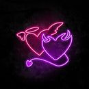 Angel Heart Devil Heart neon sign
