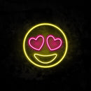 Heart Eye Emoji Neon Sign