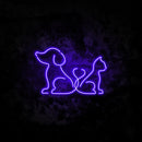 Dog & Cat neon sign