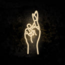 Fingers Crossed neon sign