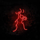 Mouth Kissing Neon Sign