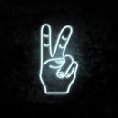 Peace Hand Gesture Neon Sign