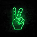 Peace Hand Gesture Neon Sign