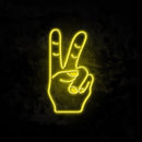 Peace Hand Gesture Neon Sign