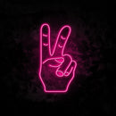 Peace Hand Gesture Neon Sign