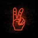 Peace Hand Gesture Neon Sign