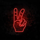 Peace Hand Gesture Neon Sign