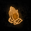 Praying Hands Neon Sign