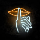 Shhh Lip Neon Sign