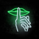 Shhh Lip Neon Sign