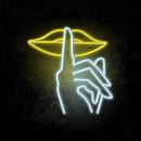 Shhh Lip Neon Sign