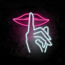 Shhh Lip Neon Sign