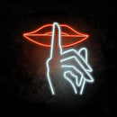 Shhh Lip Neon Sign