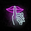 Shhh Lip Neon Sign
