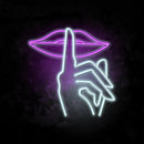 Shhh Lip Neon Sign