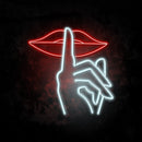 Shhh Lip Neon Sign