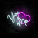 You & Me Neon Sign